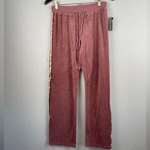 NWT Eyeshadow Mauve Velour Style Sweatpants Size S